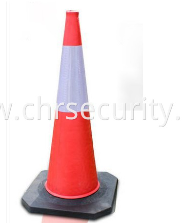 Road safety red pvc traffic cone with reflective tape